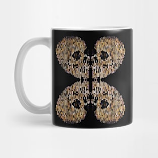 Abstract Skulls Reflections Glitch Goth Kaleidoscope Reflection Mug